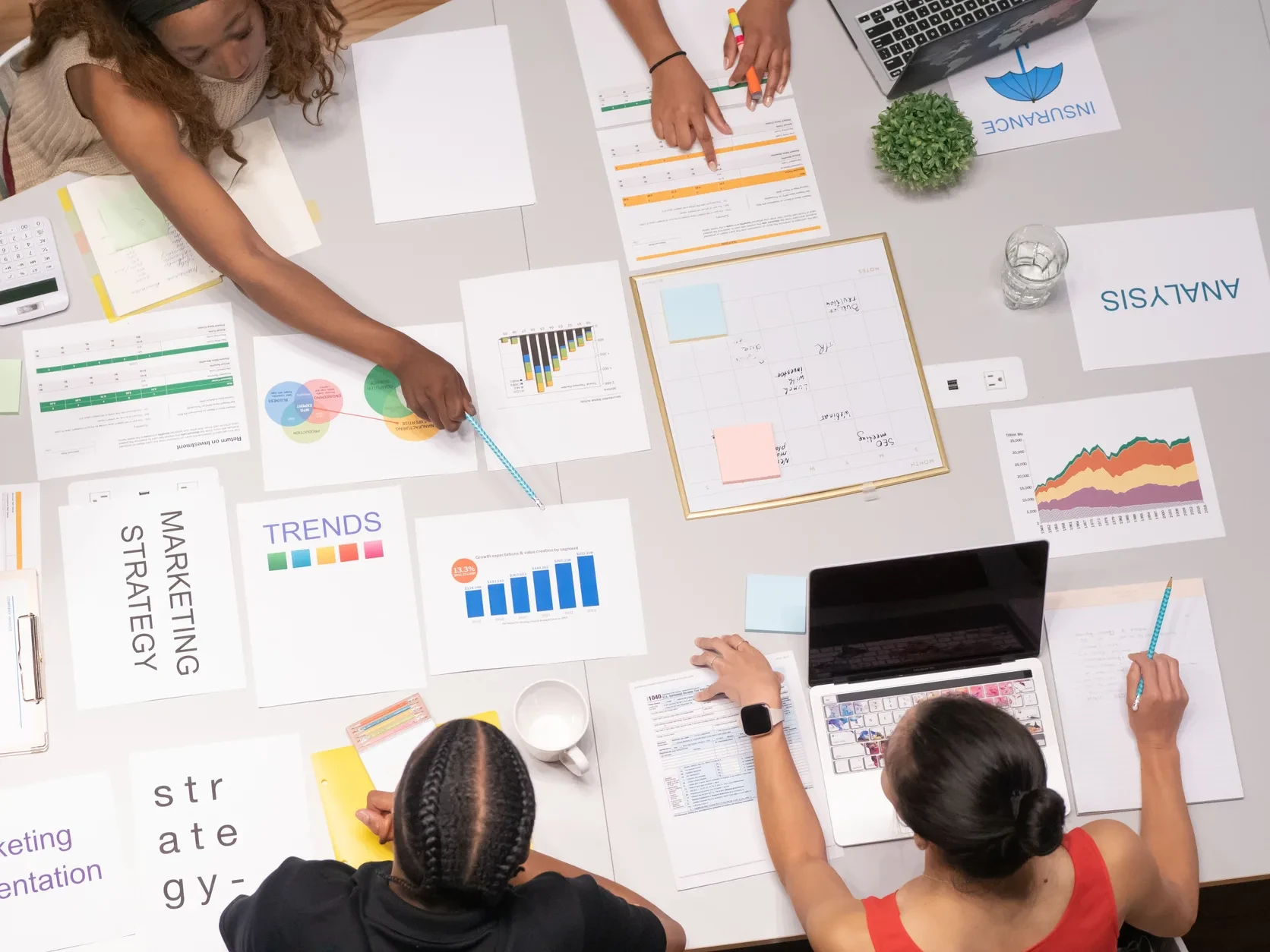 Small business owner reviewing finances